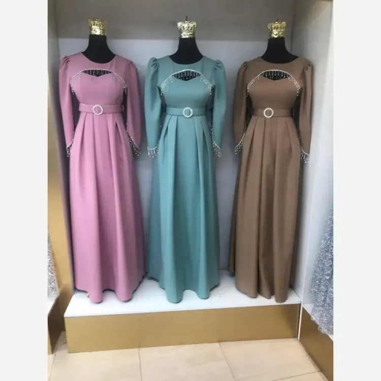 سارا استین زنجیر کرپ مازراتی قد 150 زنانه در رنگ ها و سایزهای متنوع