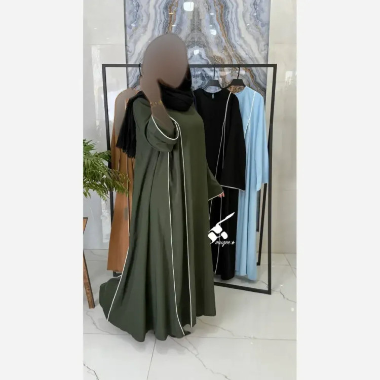 پیراهن عبایی زنانه طرح حورا جنس کرپ الیزه