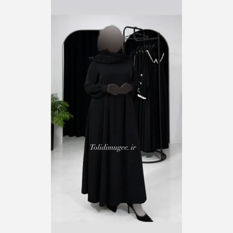 طرح دو تکه آتریسا پیراهن و شنل جنس الیزه فری سایز 38 تا 50 رنگ بندی متنوع