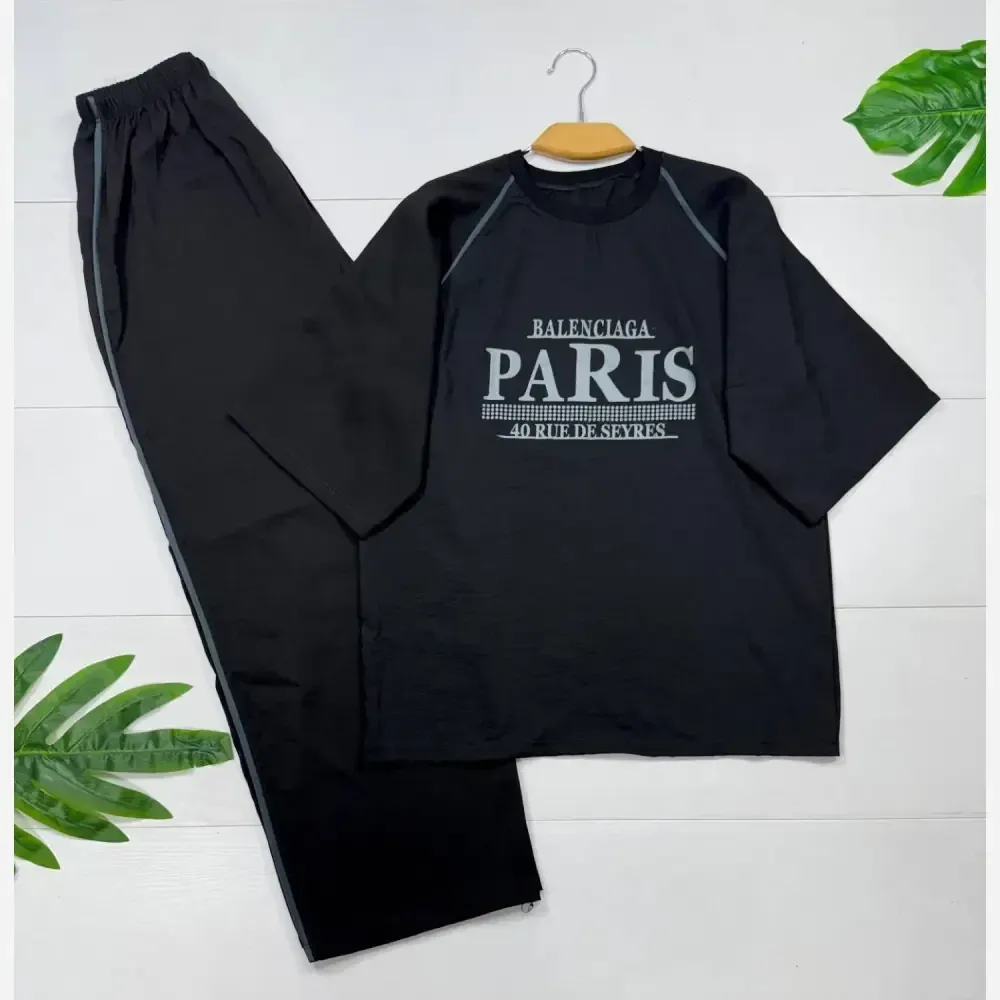 ست زنانه شانتون کبریتی paris مشکی فری سایز مناسب تابستان