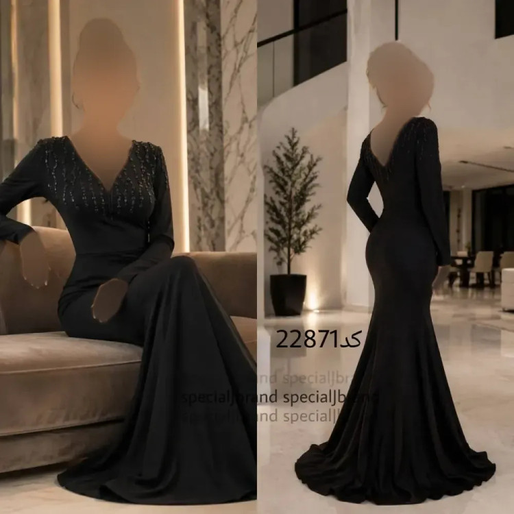 ماکسی مجلسی لیا جنس غواصی گرم بالا رنگ مشکی