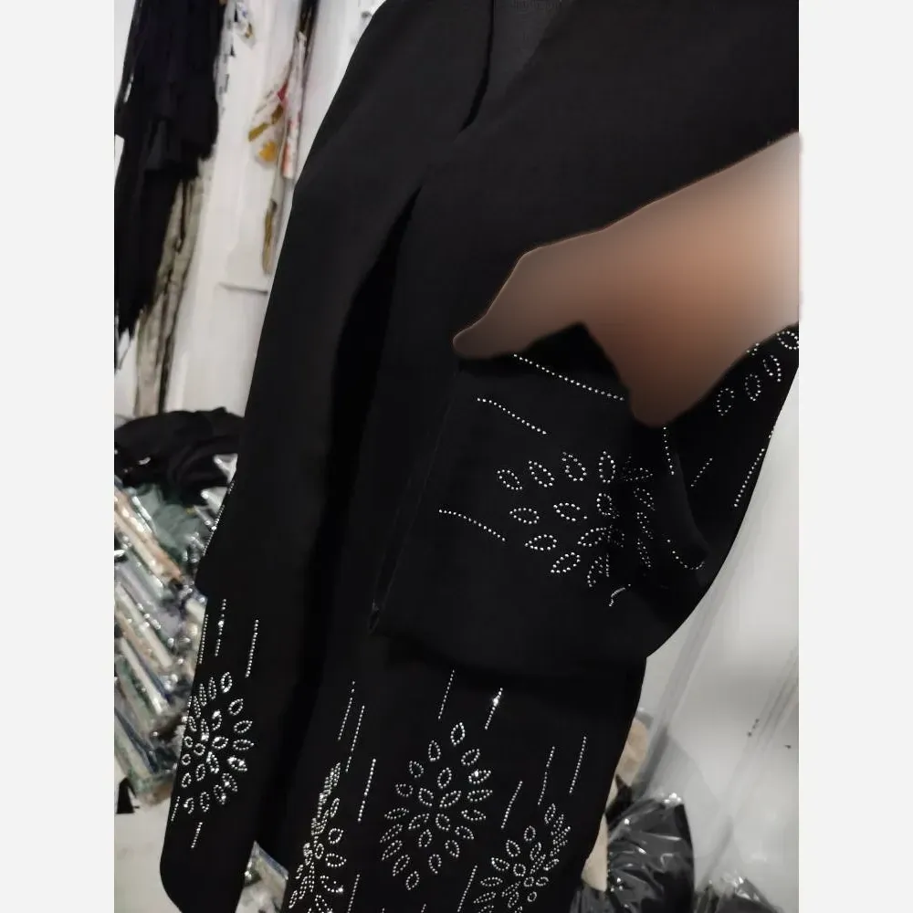 کت مجلسی زنانه آرزو جنس شانتون جت بلک رنگ مشکی