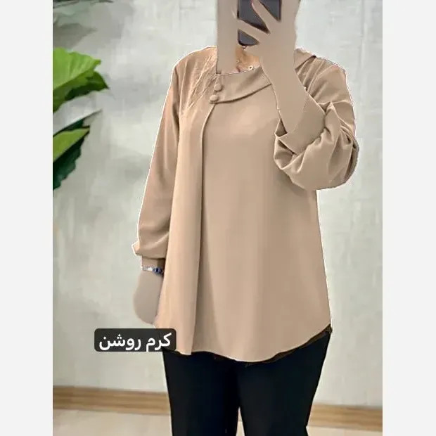 شومیز زنانه مجلسی مزون دوز جنس الیزه مصری اعلا گرم بالا