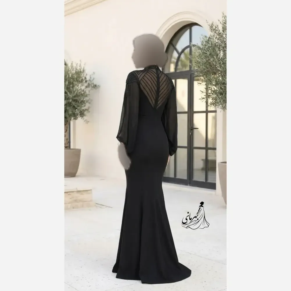 پیراهن ماکسی مجلسی زنانه مدل مایا جنس کرپ دالقیچ