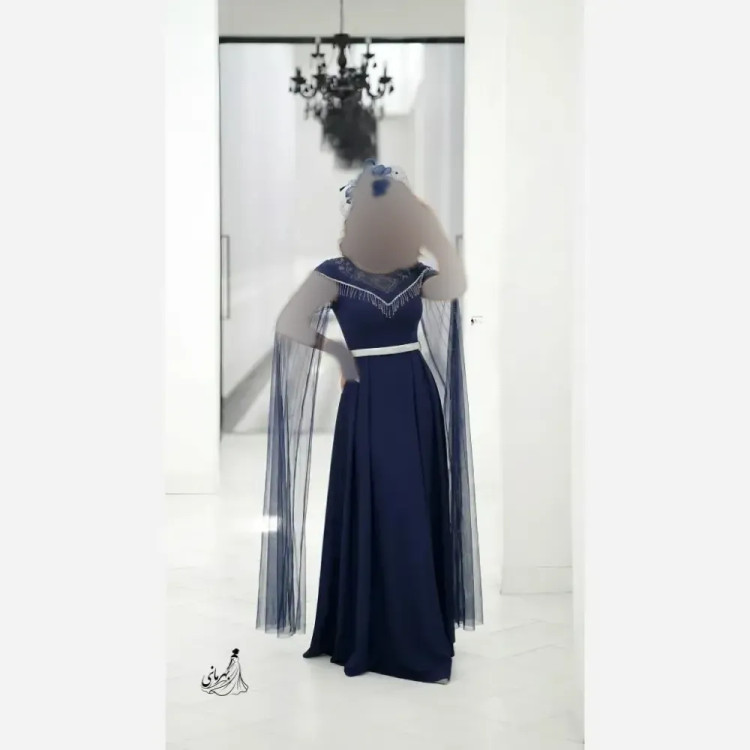 خرید لباس ماکسی فرمالیته مجلسی زنانه کرپ دالقیچ نگیندار سایز 38 تا 48