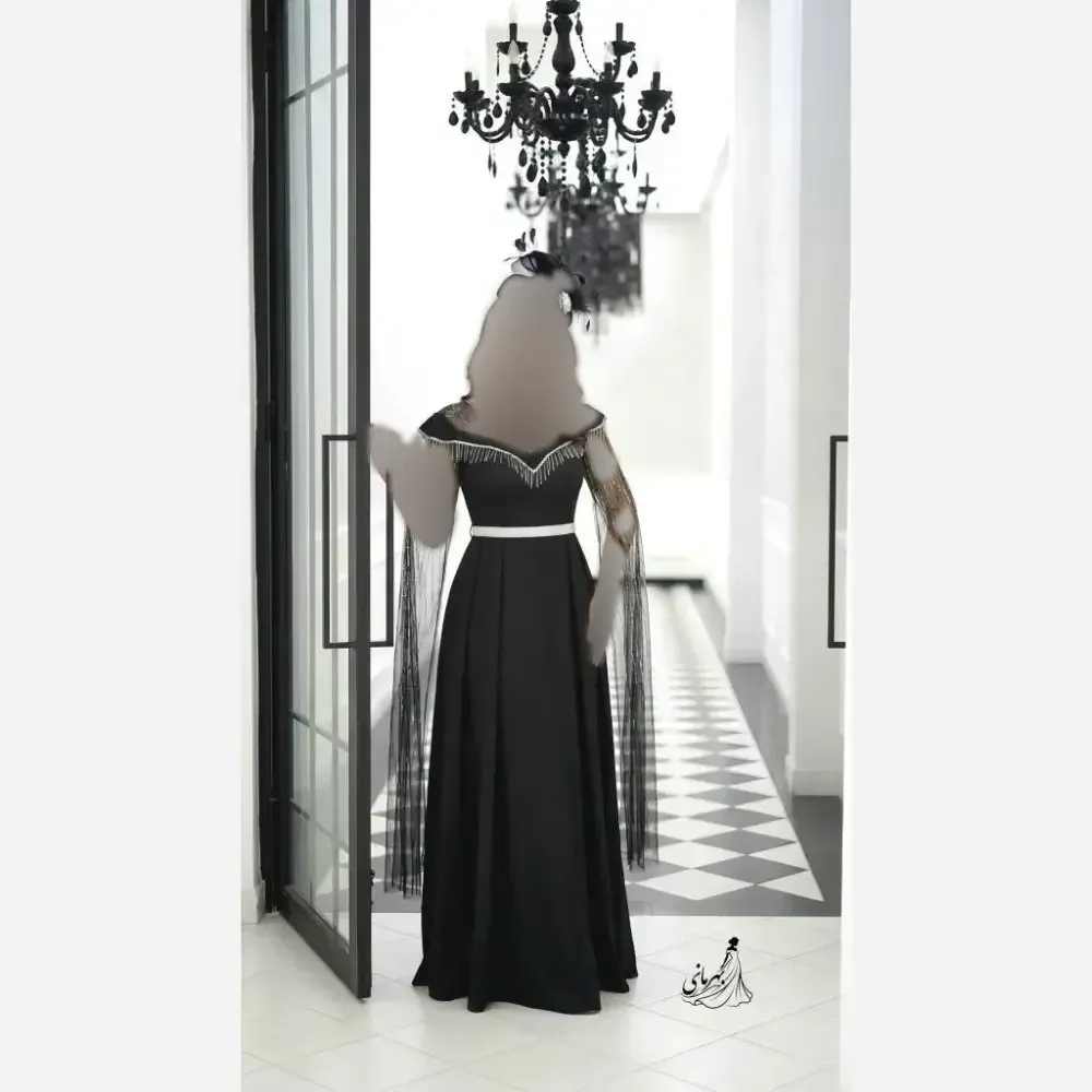 خرید لباس ماکسی فرمالیته مجلسی زنانه کرپ دالقیچ نگیندار سایز 38 تا 48
