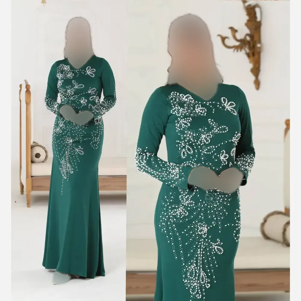 ماکسی مجلسی زنانه مدل خاطره پارچه قواصی مروارید دوزی شده سایز 38 تا 52