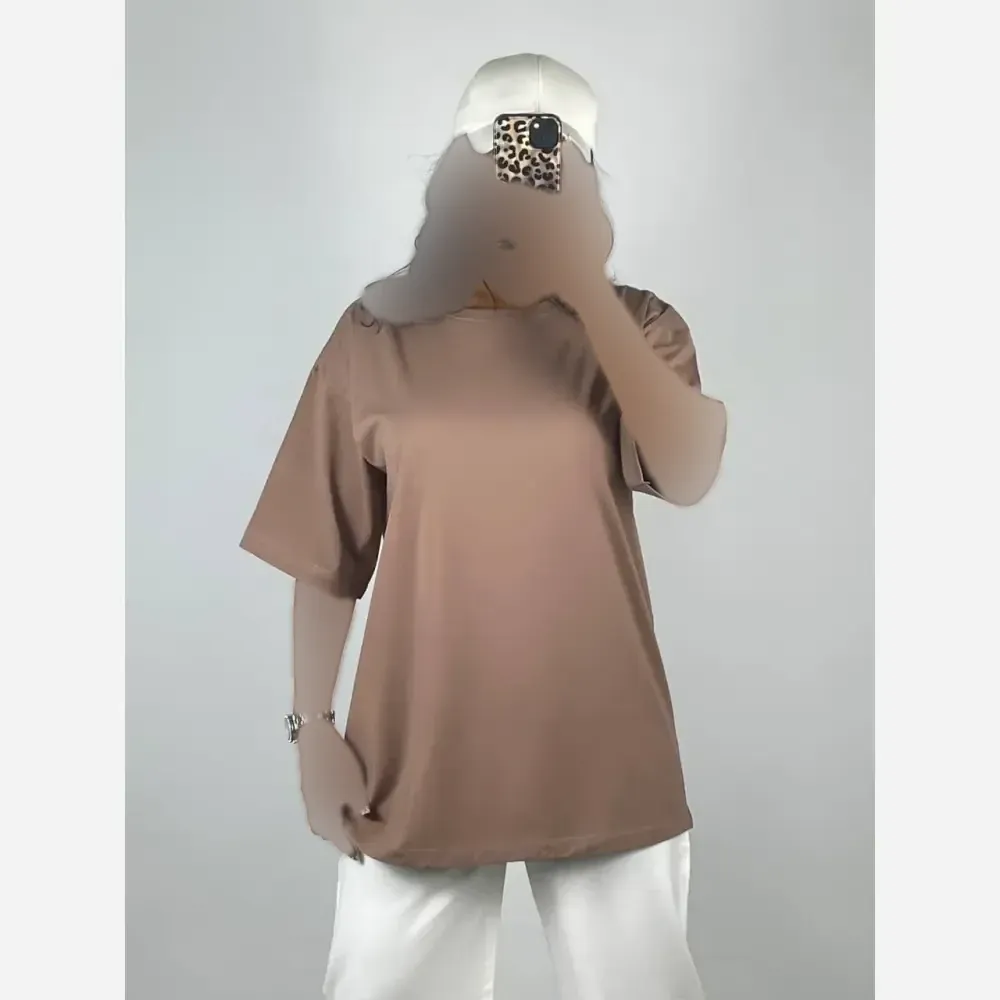 تیشرت لانگ ساده پنبه ای فری سایز زنانه و مردانه