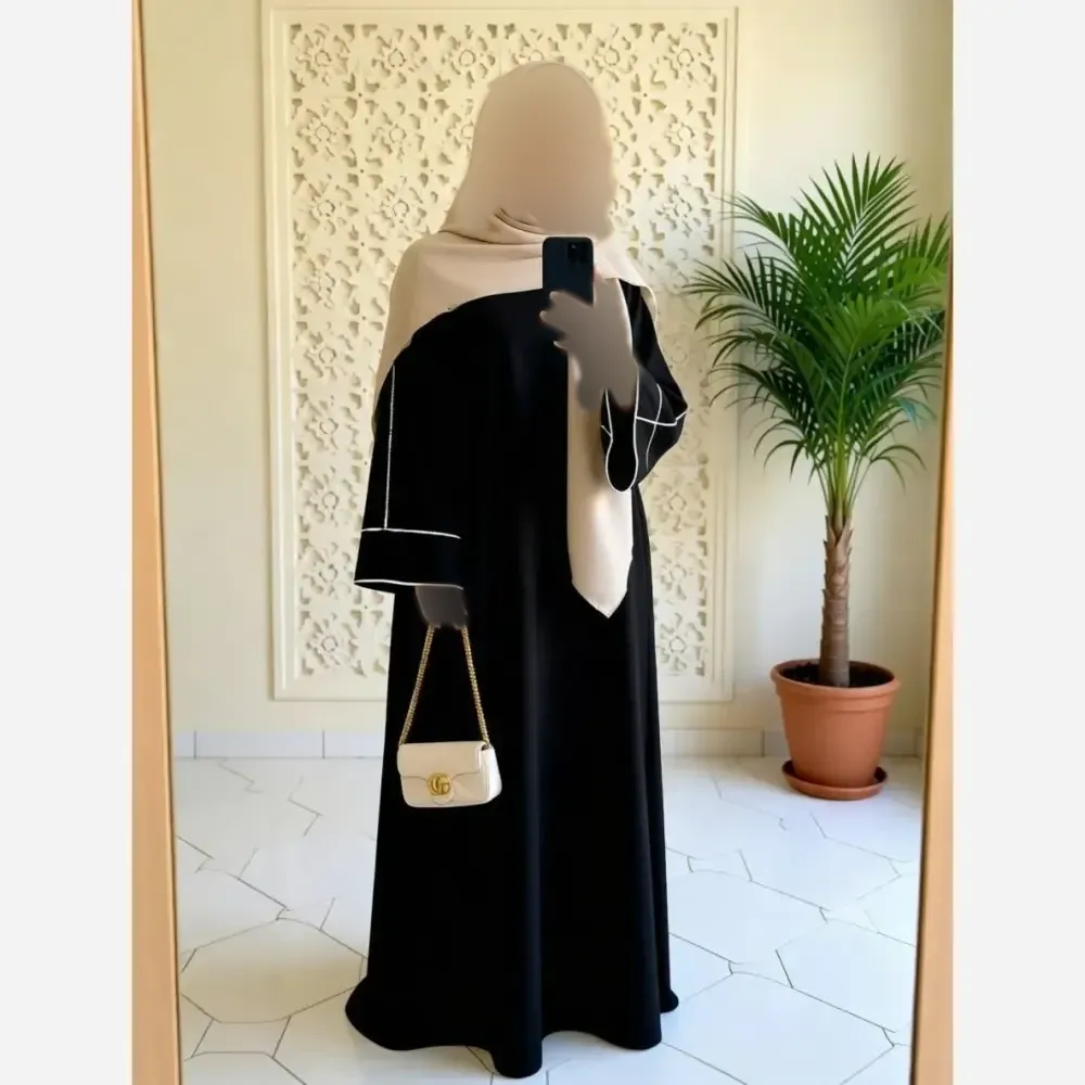عبا امنه جنس الیزه درجه یک رنگ مشکی