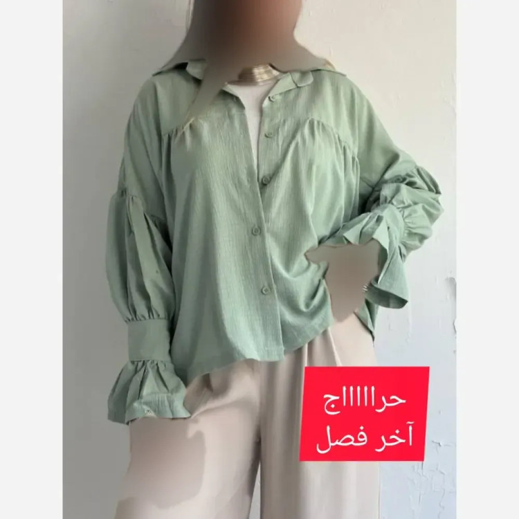 شومیز باکسی پنبهای طرح ابرو بادی مدل چینه فری سایز
