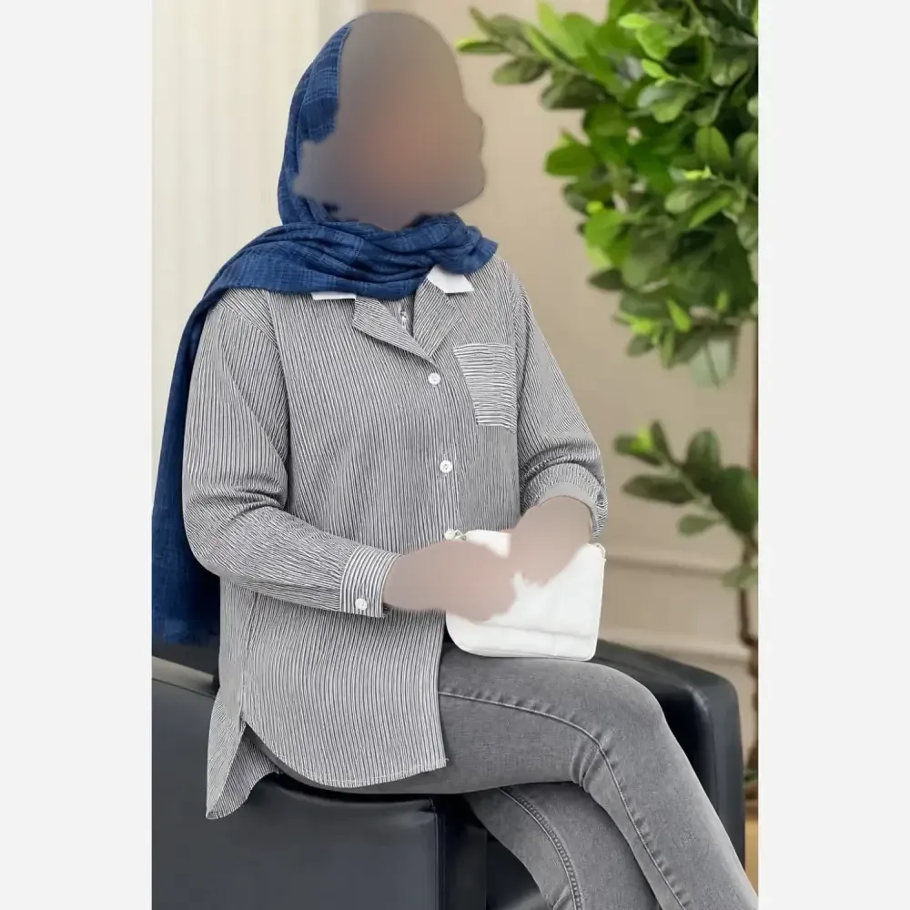 شومیز دیپلمات یقه سفید لنین پنبه فری سایز
