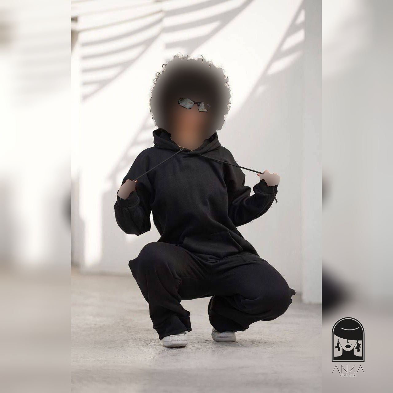 ست هودی شلوار زنانه مدل الهام جلو بسته جنس دورس تو کرکی فری سایز