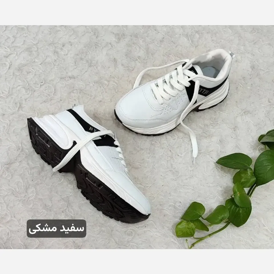 کتونی لژدار طبی زنانه چرم مصنوعی مدل بایتجی