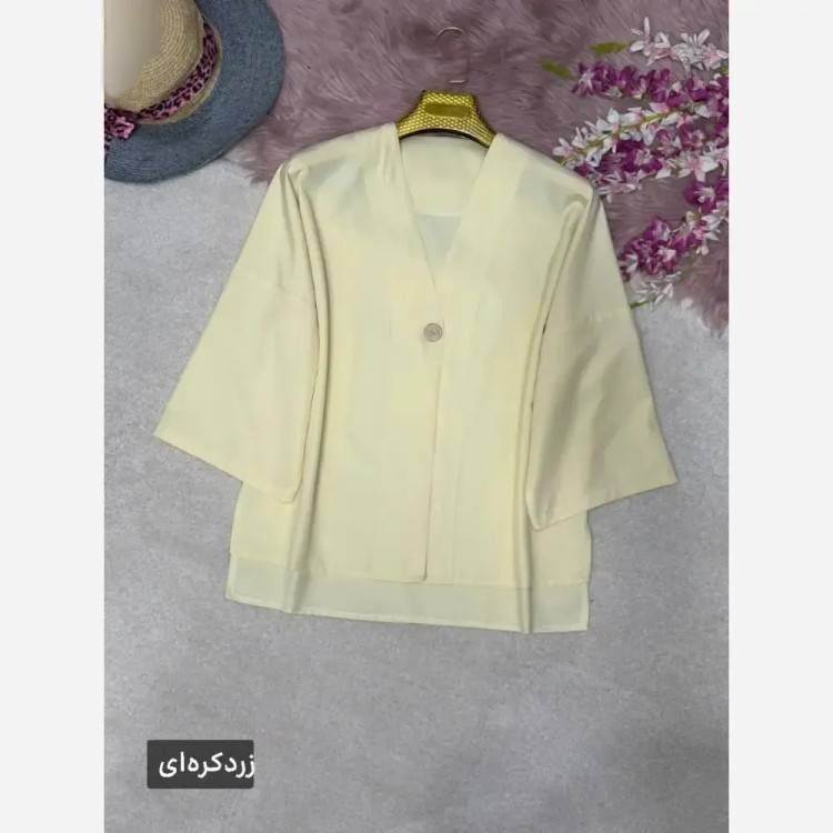 شومیز تک دکمه زنانه جنس پری خنک و سبک فری سایز 38 تا 48