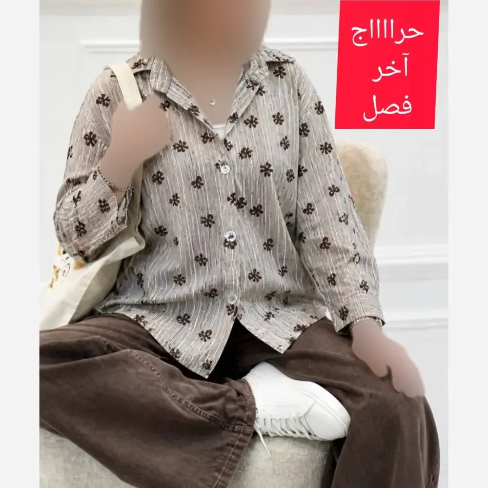 شومیز زنانه مدل ربان جنس ینزی فری سایز خنک