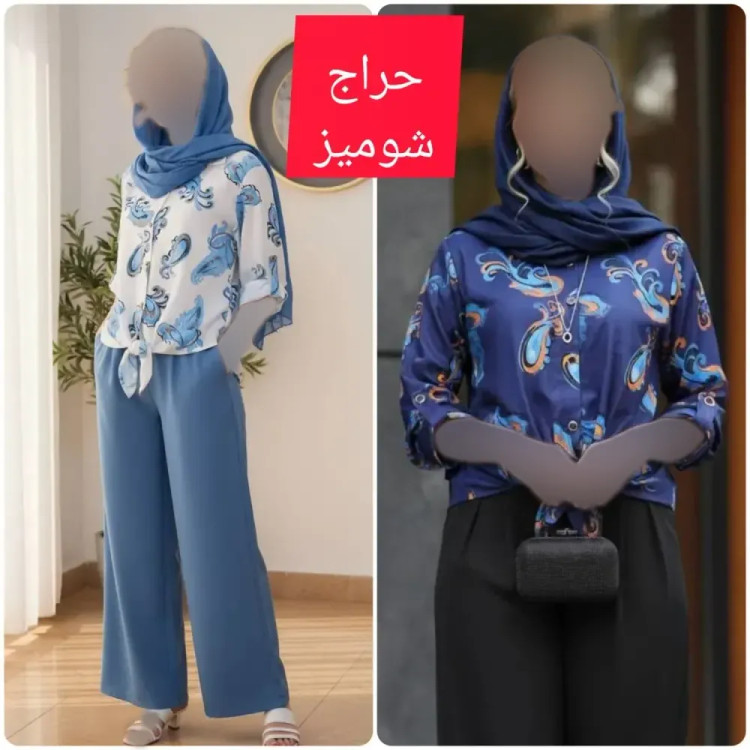 شومیز گره ای نونا ژاکارد حصیری فری سایز