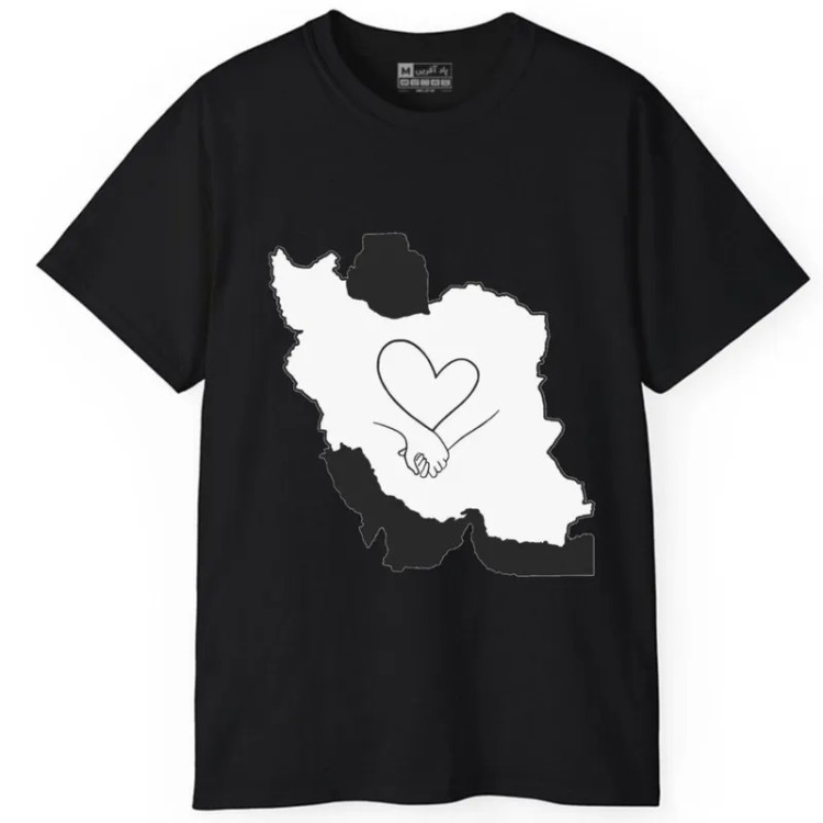تی شرت آستین کوتاه مردانه طرح نقشه ایران