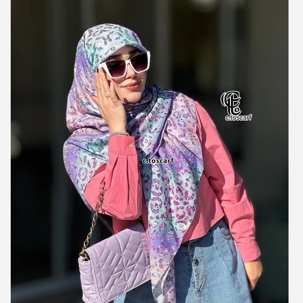 روسری نخ کاستوم قواره 140 طرح آنجل دخترانه